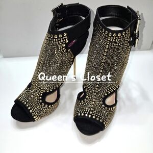 Elegant Black and Gold Women's Heels